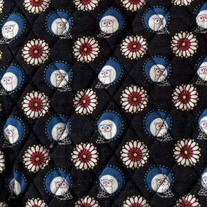 Vera Bradley Quilted Tote Bag – Owl Print | Navy Blue